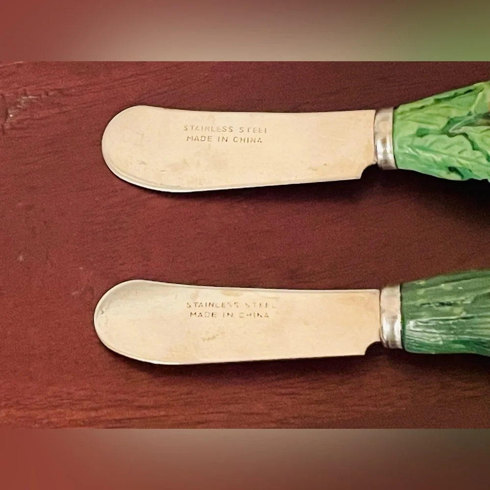 Mud Pie Floral Cheese Board Set Monogram P (NIB) Spring Spreader Knives Gift